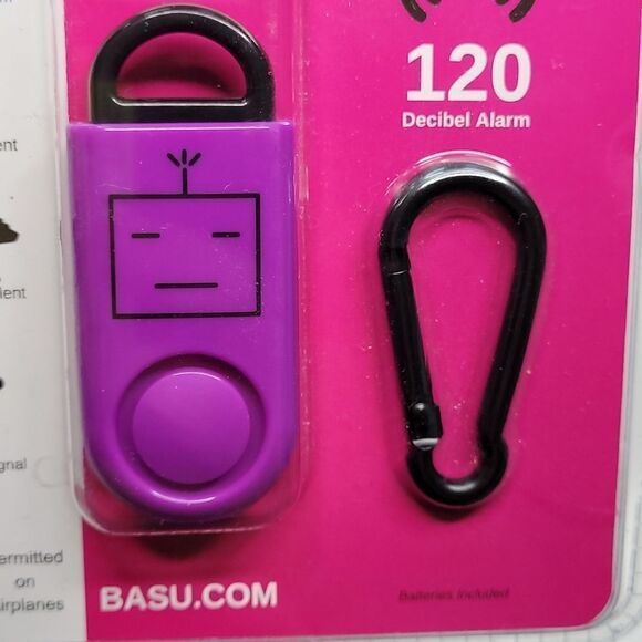 NEW Alarm BASU purple keyring portable emergency alarm NWT - Picture 3 of 5